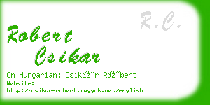 robert csikar business card